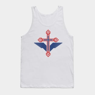 Cross of Jesus Christ and wings - a symbol of the Spirit Tank Top